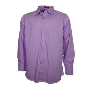 Men's Dress Shirt Long Sleeve Button Up Solid Formal Front Pocket Classic Shirt